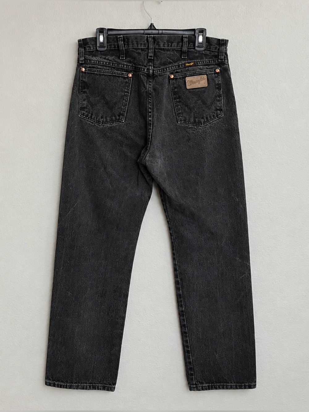 Vintage Wrangler Faded Black-brown undertones Denim Jeans Western Indie Grunge